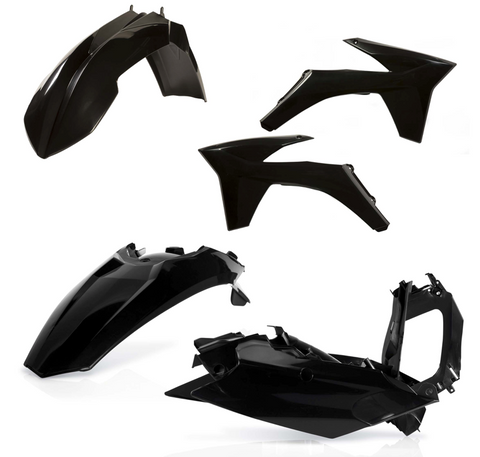 Acerbis Standard Body Plastics Kit for 2012-13 KTM EXC / EXC-F models - Black - 2250390001