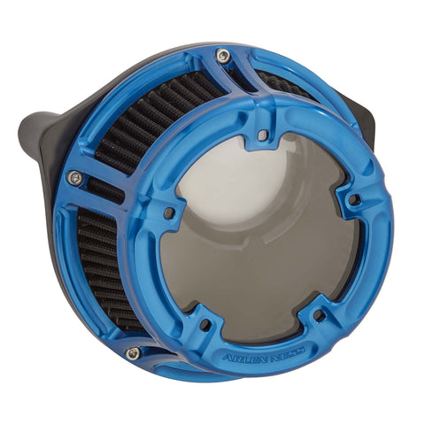 Arlen Ness Method Clear Sucker Air Cleaner for 2000-17 Harley Twin Cam models - Blue - 18-182
