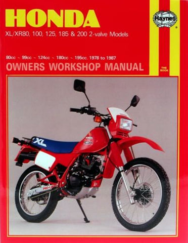 Haynes Service Manual for 1978-87 Honda XL/XR 80-200cc engines - M566
