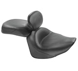 Mustang Touring Wide 2-Piece Seat with Driver Backrest for 2008-17 Yamaha XV1900 Raider - 79551