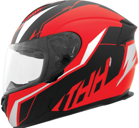 THH T810S Turbo Helmet - Red/Silver - Medium