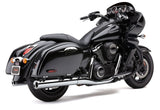 Cobra USA 4in Dual Slip-On Mufflers for 2009-19 Kawasaki VN1700 Vulcan Models - Chrome - 4230