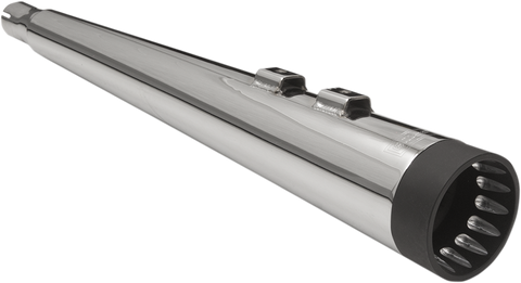 Bassani DNT Megaphone Slip-On Mufflers for 1995-16 Harley FL Touring models - Chrome/Black - 1F57DNT5