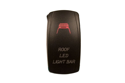Dragonfire Racing 04-0075 -Laser Etched Switch - Roof Light Bar - Red LED