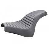 Saddlemen Profiler 2-Up Low Profile Seat for 2018-22 Harley Softail Fat Bob - Black/Tuck and Roll - 818-28-148