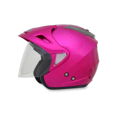 AFX FX-50 Open-Face Helmet with Face Shield - Fuchsia - Large