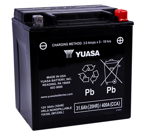 Yuasa YIX30L AGM Maintenance-Free Battery - YUAM7230L