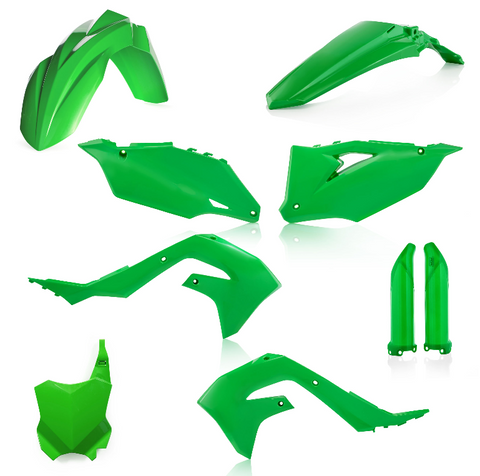 Acerbis Full Replacement Plastics Kit for Kawasaki KX models - Green - 2736290006