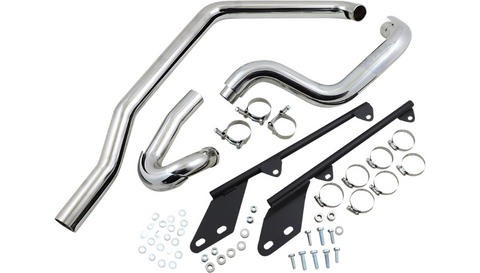 Bassani Power Curve True-Dual Crossover Headers for 1986-06 Harley Softail models - Chrome - SFT-211