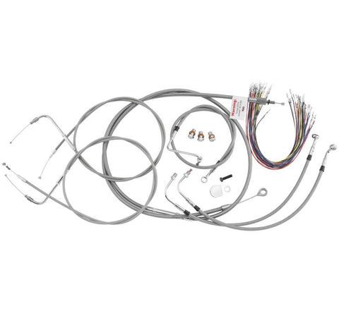 Burly Brand Extended Cable Kit for Harley FLHR/FLTR - 14 Inch Ape Bars - B30-1079