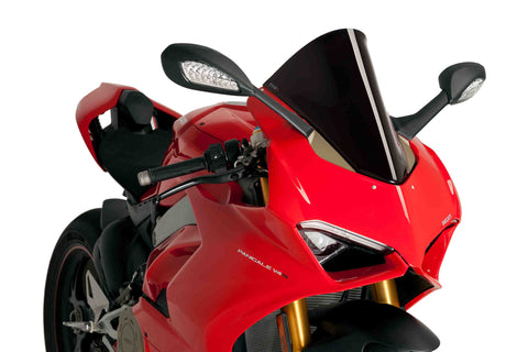 Puig Racing Windscreen for Ducati Panigale V4 - Black - 9690N