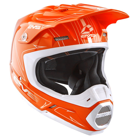 EVS T5 Pinner Helmet - Orange/White - X-Small