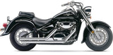 Cobra Speedster Street Rod Slash-Down Exhaust for 2005-14 Suzuki Boulevard C50 / M50 - Chrome - 3918