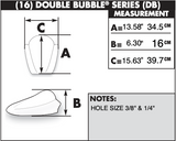 Zero Gravity Double Bubble Windscreen for 2003-04 Kawasaki Ninja ZX-6RR / Ninja ZX-6R - Dark Smoke - 16-245-19