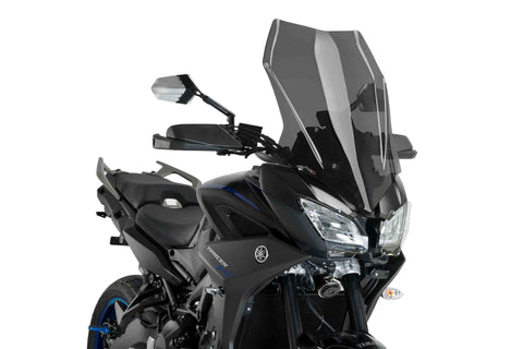 Puig Touring Windscreen for 2018-20 Yamaha Tracer 900 - Dark Smoke - 9725F