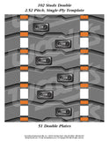 Woodys Studding Template for 14In / 15In Wide Single-Ply Tracks 252S-TEMP