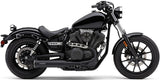 Cobra USA 4 Inch Slip-On Muffler For 2014-19 Yamaha XV950 Bolt - Black - 2527B