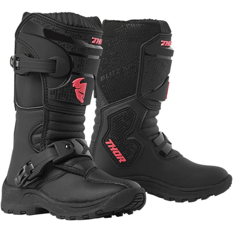 THOR Mini Blitz XP Kids Riding Boots - Black/Pink - Size 11