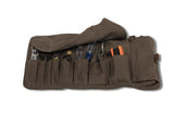 Burly Brand B15-1030D - Voyager Tool Roll - Wet Waxed UV treated cotton canvas - Dark Oak