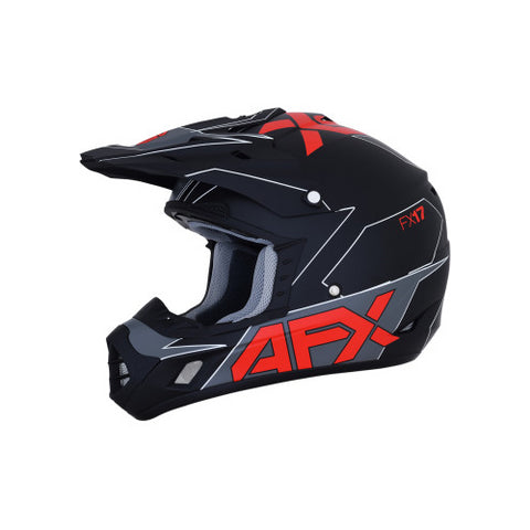 AFX FX-17 Aced Helmet - Matte Black/Red - Small
