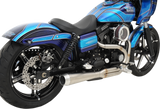 Bassani Road Rage Type III Exhaust System for 1991-17 Harley Dyna models - Raw Stainless Steel - 1D1SS