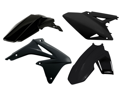 Acerbis Standard Plastic Kit for 2008-17 Suzuki RM-Z450 - Black - 2113820001