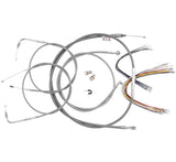 Burly Brand Extended Braided Steel Cable/Line Kit for Harley FLST/C/F/N - 18in - B30-1057