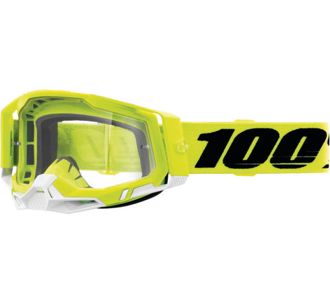 100% Racecraft 2 Goggles - Yellow with Clear Lens
