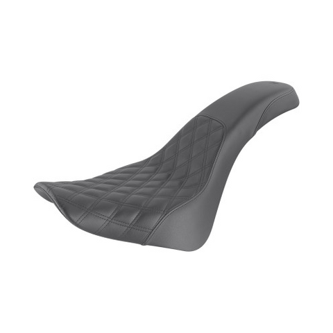 Saddlemen Profiler 2-Up Low Profile Seat for 2018-21 Harley Softail Heritage Classic/Deluxe - Black/Lattice Stitch - 818-33-149