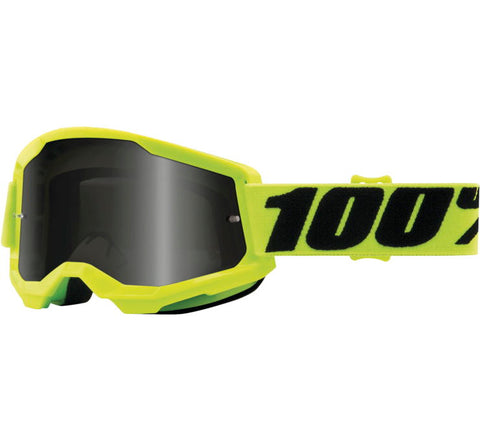 100% Strata 2 Sand Goggles - Yellow with Smoke Lens