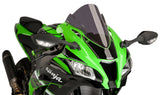 Puig Racing Windscreen for 2016-17 Kawasaki ZX1000 Ninja ZX-10R - Dark Smoke