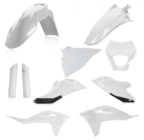 Acerbis Full Body Plastics Kit for 2021-22 Gas-Gas EC250/EC250F/EC300/EC300F - White/Black - 2872811035