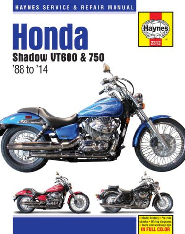 Haynes Service Manual for 1988-14 Honda Shadow VT600 / T750 - M2312