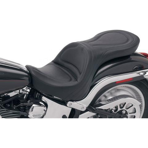Saddlemen Ultimate Comfort Explorer 2-Up Seat for 2000-07 Harley Softail Deuce - Black/Smooth Stitched - 8250JS