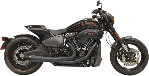 Bassani Road Rage Short Exhaust System for 2018-22 Harley Softail Breakout/Fat Boy - Black - 1S94RB
