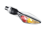 Kuryakyn Micro Rhombus Marker Light - Rear Right - Chrome-Clear Lense-Red/Red/Amber - 2542