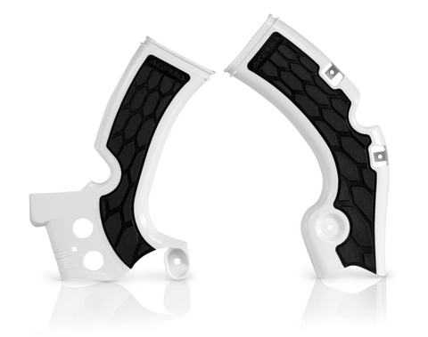 Acerbis X-Grip Frame Guards for 2009-18 Kawasaki KX450F - White/Black - 2374271035