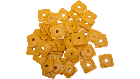 Woodys Grand Digger Support Plates- Yellow - Square - 48 Pack - ASG-3800-48