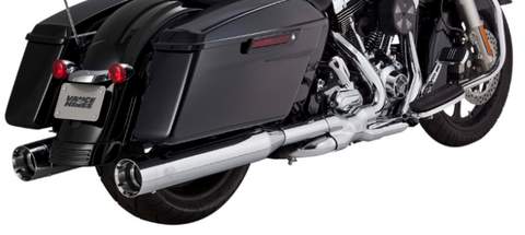 Vance & Hines OverSized 450 Titan Slip-On Mufflers for 1995-16 Harley FL Touring models - Chrome -  16549