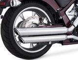 Vance & Hines Twin Slash Exhaust System for 2009-15 Honda VT1300CX Fury - Chrome - 18421