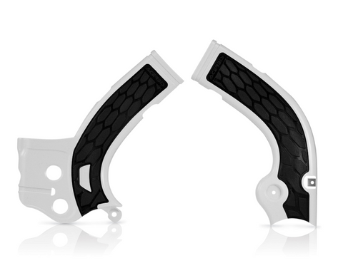 Acerbis X-Grip Frame Guards for Yamaha WR/YZ models - White/Black - 2374261035