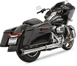 Bassani Crossover Eliminator Slip-On Muffler for 2017-22 Harley FL Touring models - Chrome - 1F17R