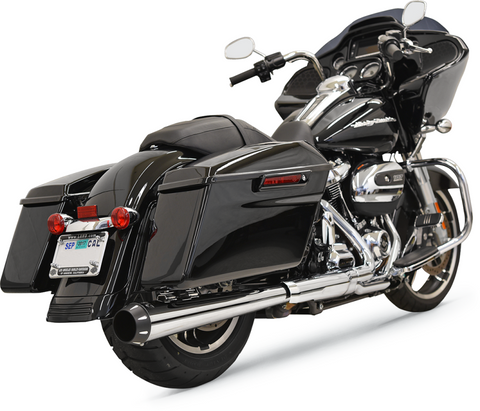 Bassani Crossover Eliminator Slip-On Muffler for 2017-22 Harley FL Touring models - Chrome - 1F17R