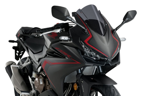 Puig Z-Racing Windscreen for Honda CBR500R - Dark Smoke - 3613F