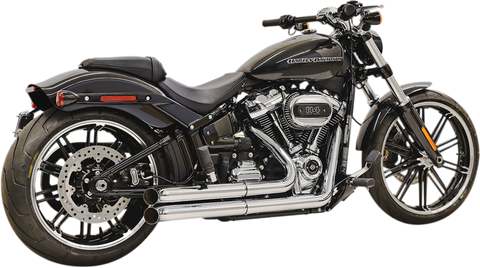 Bassani Pro-Street Exhaust for 2018-22 Harley Softail Breakout/Fat Boy - Chrome - 1S34D