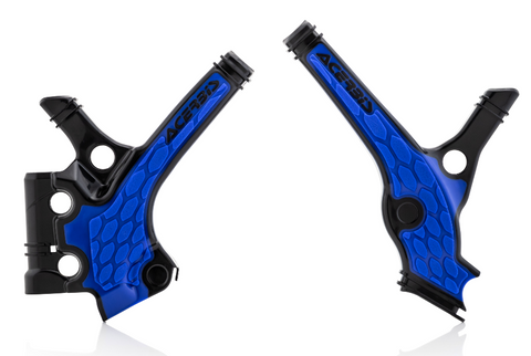 Acerbis X-Grip Frame Guards for Yamaha YZ85 - Black/Blue - 2736391004