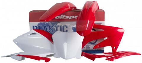 Polisport MX Complete Replica Plastics Kit for 2008 Honda CRF250R - OE Red/White - 90142