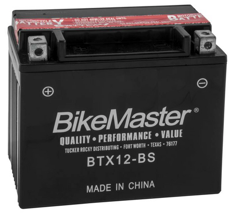 Bike Master Performance+ Maintenance Free Battery - 12 Volts - BTX12-BS