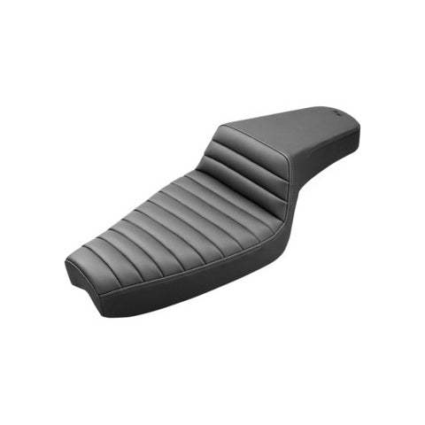 Saddlemen Step-Up 2-Up Seat for 2004-20 Harley Sportster models - Black/Tuck and Roll - 807-03-171