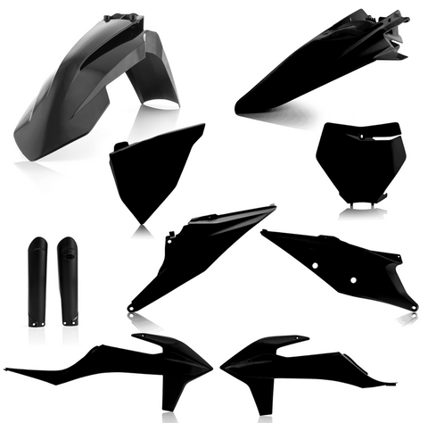 Acerbis Full Body Plastics Kit for 2019-22 KTM SX / SX-F / XC / XC-F models - Black - 2726490001